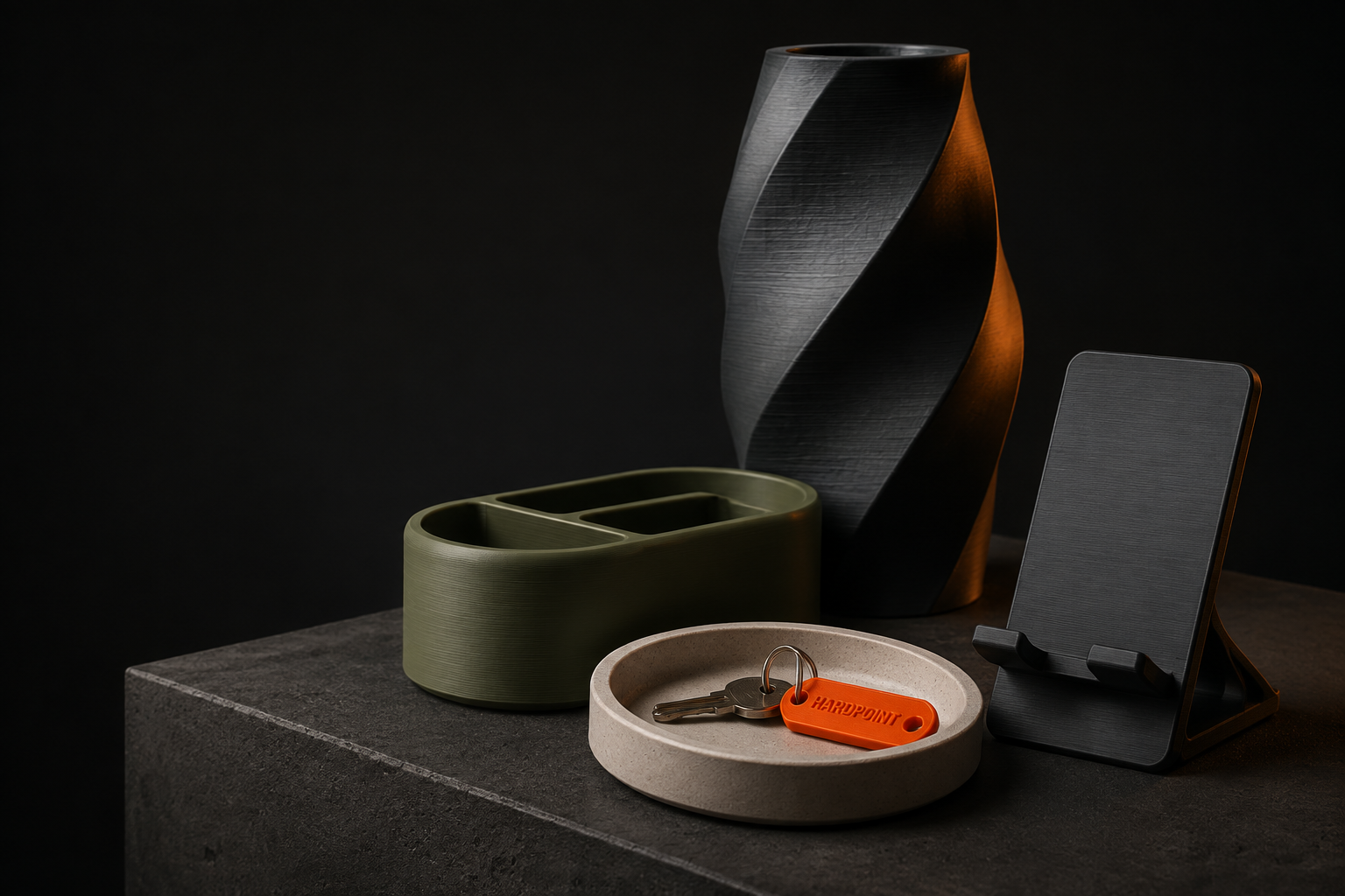 Concept collection of Hardpoint desk and home objects